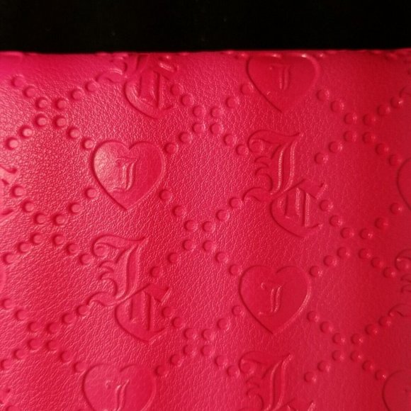 Juicy Couture PINK Deboss Free Love Semi Charmed Bifold W/ Pullout CC NWT - Picture 7 of 7